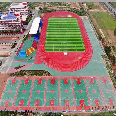 運(yùn)城 大學(xué)操場(chǎng)假草皮鋪裝 足球場(chǎng)人工草坪 操場(chǎng)跑道假草坪